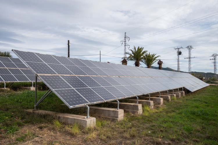 Solar panels on the Bardomus estate