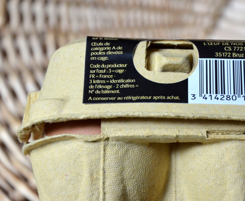 Boite d'oeufs "oeuf de nos villages"